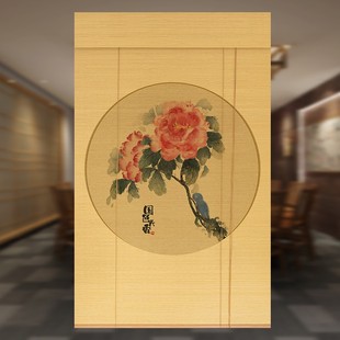 饰竹窗帘玄关隔断竹卷帘竹帘子 图案竹帘卷帘印花背景装