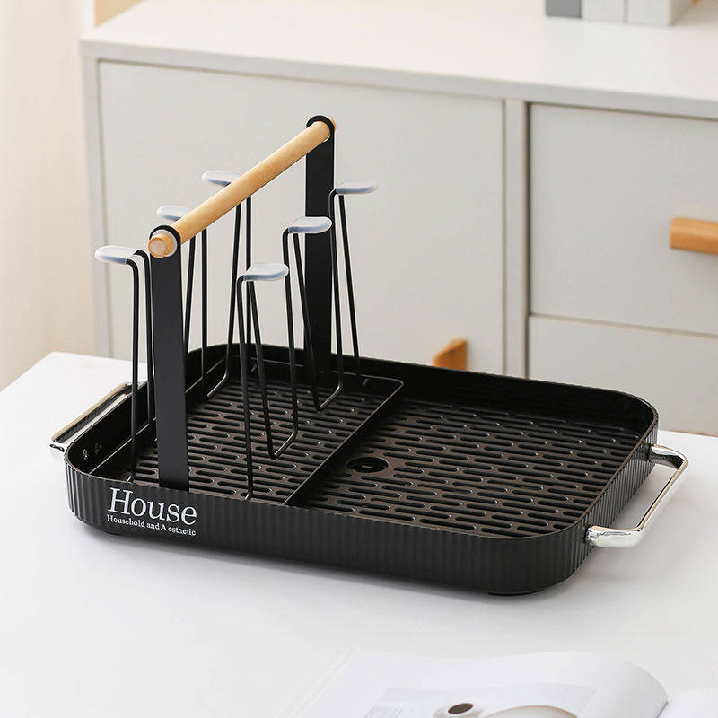 家用倒挂6个装杯架客厅茶杯玻璃杯咖啡杯马克杯酒杯整套收纳