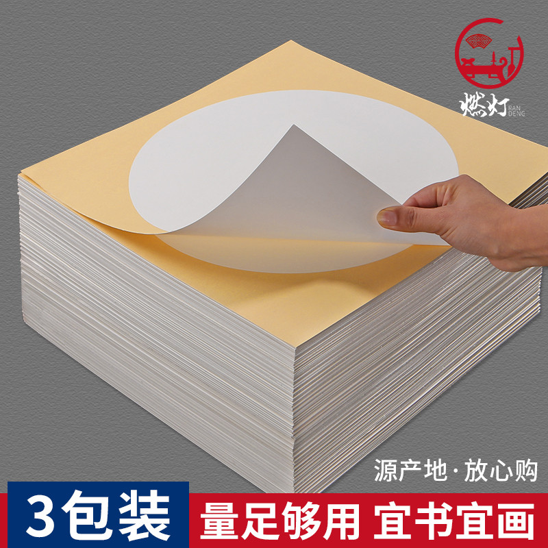燃灯加厚卡纸国画宣纸生宣熟宣工笔画空白半生熟书法作纸学生儿