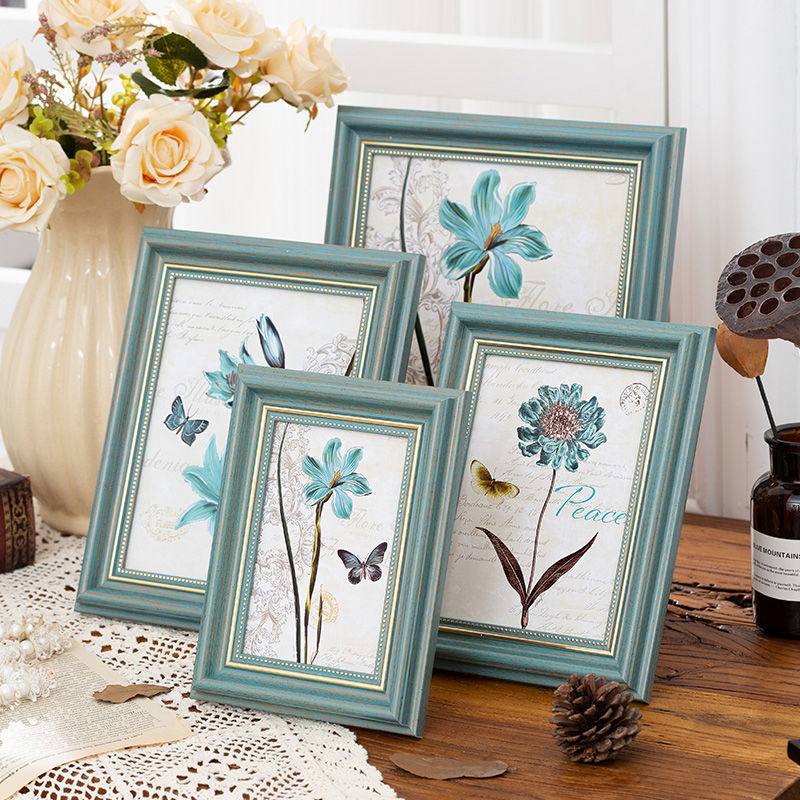 美式复古7寸8寸10寸相框摆台照片框相架16寸20寸8k画框装裱