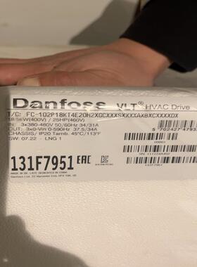 DANFOSS变频器FC102P18KT4E20H2XGCX询价