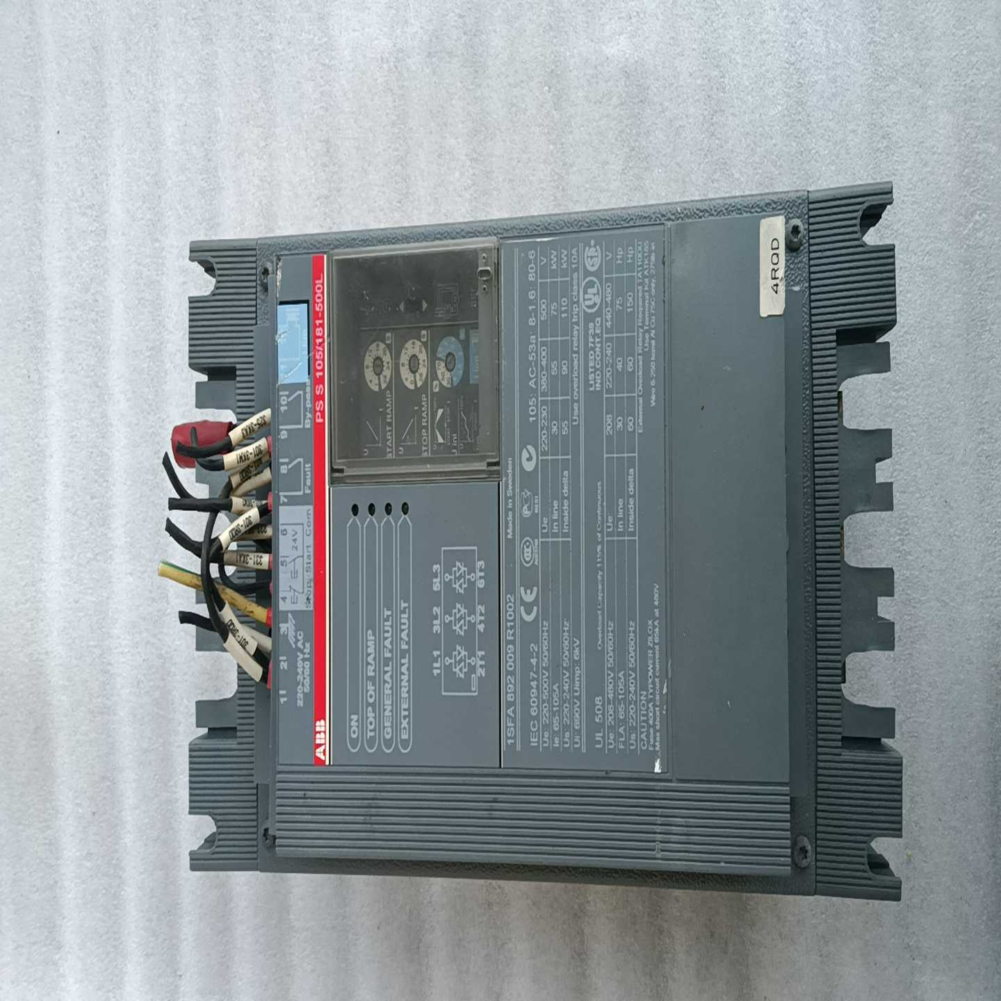 议价ABB软启动PSS105/181-500L，拆机1SFA89