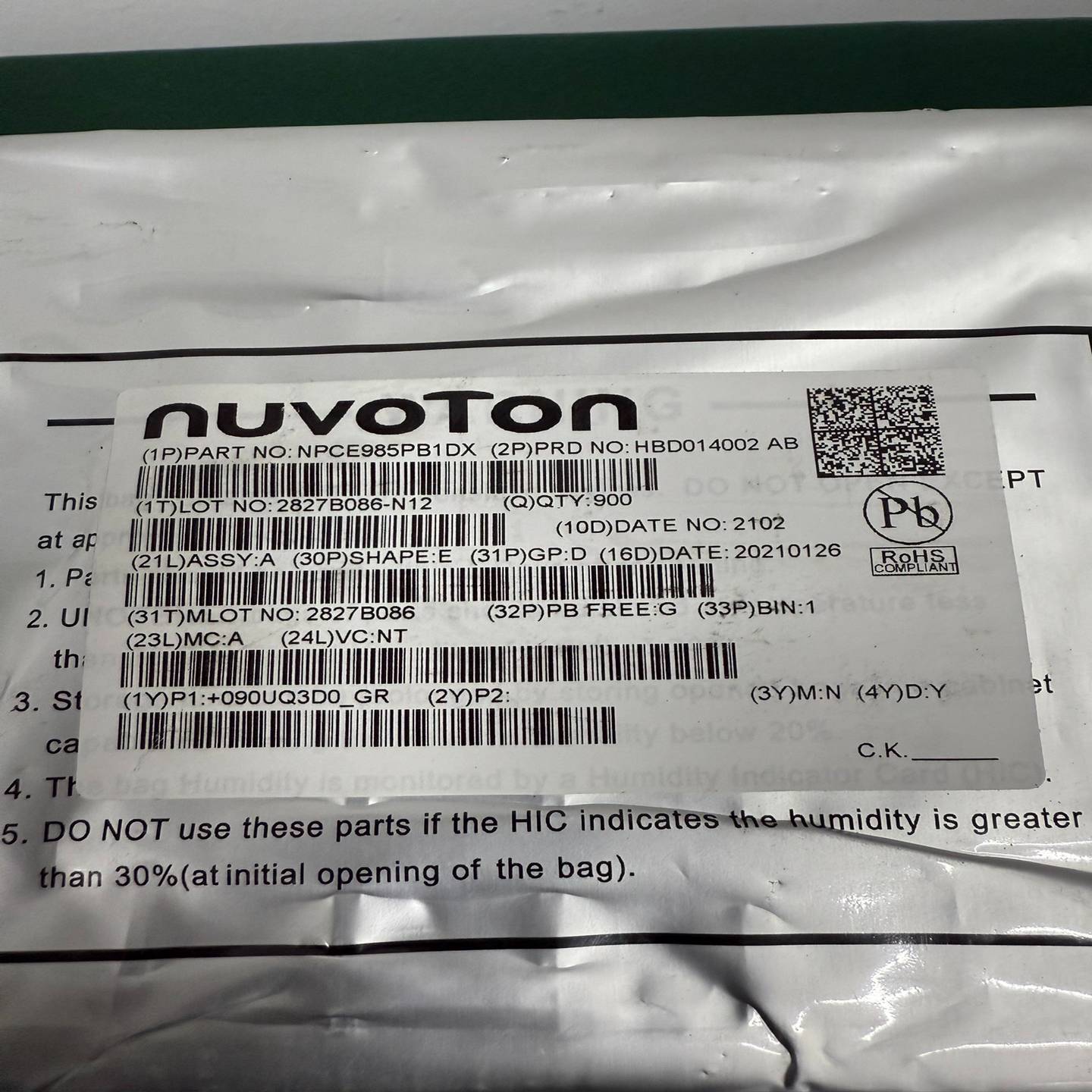 NUVOTON NPCE985PB1DX Embedded~议价