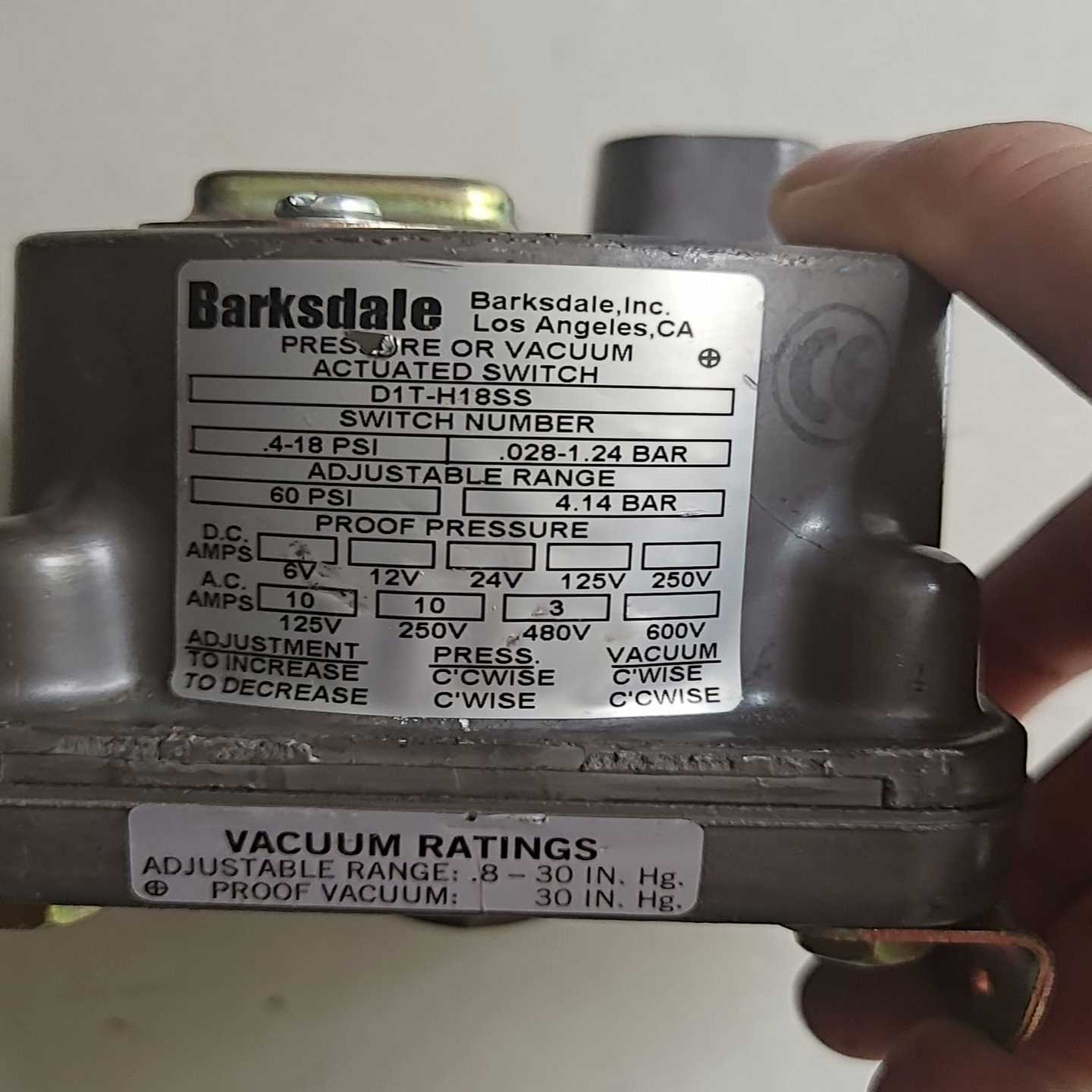 巴士德barksdale D1T-H18SS压力传感器一议价商品