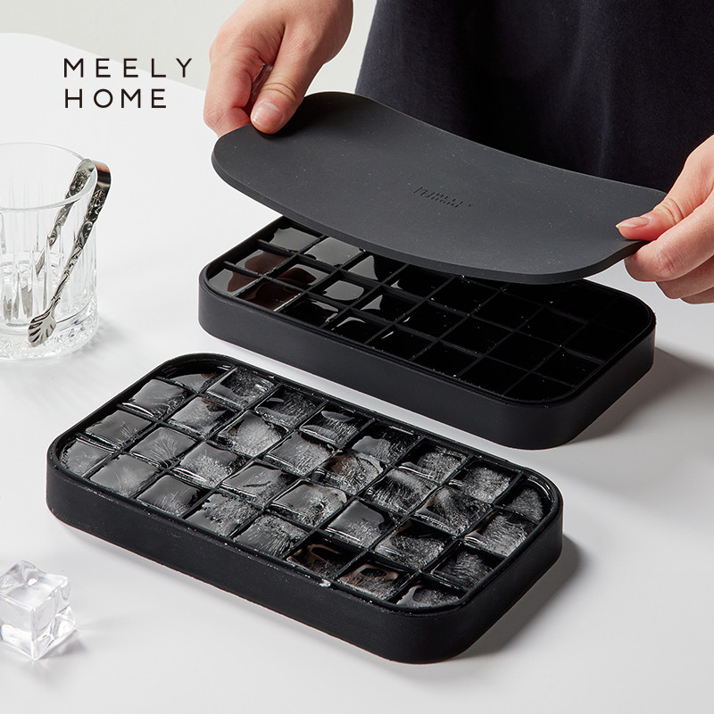 meelyhome硅胶冰块模具家用食级冰箱冻冰块神器辅食冰格制冰盒