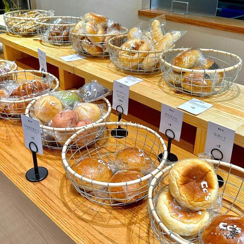 欧式复古风圆形面包篮零食小吃收纳筐金属铁艺轻奢水果篮子点