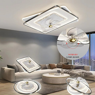全屋摇头吸顶风扇灯具套装家用套餐led客厅简约灯饰餐厅吊灯