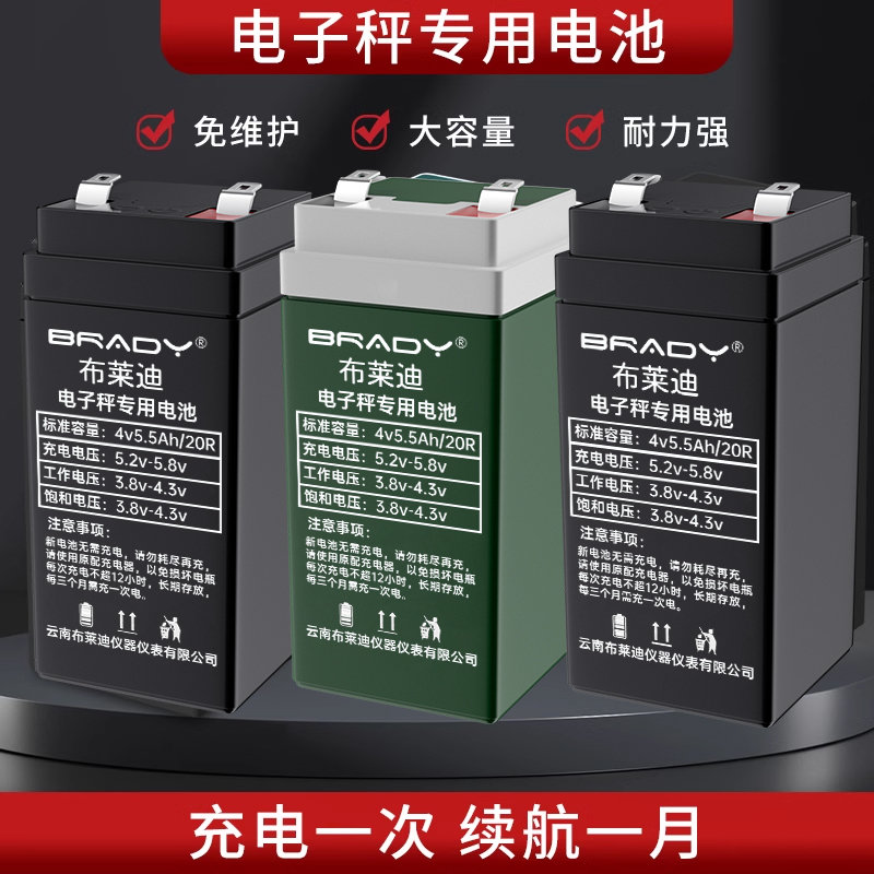 精准电子秤电池电子称充电器通用4v4ah用台秤公斤秤电瓶蓄