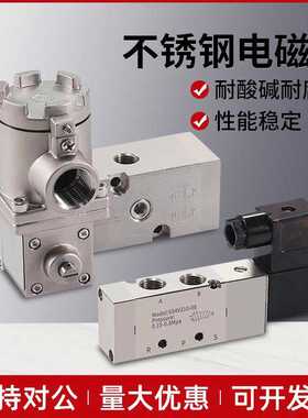 不锈钢电磁阀SS4V210-08/SBDV510C0-08A气动防爆开关阀电磁换