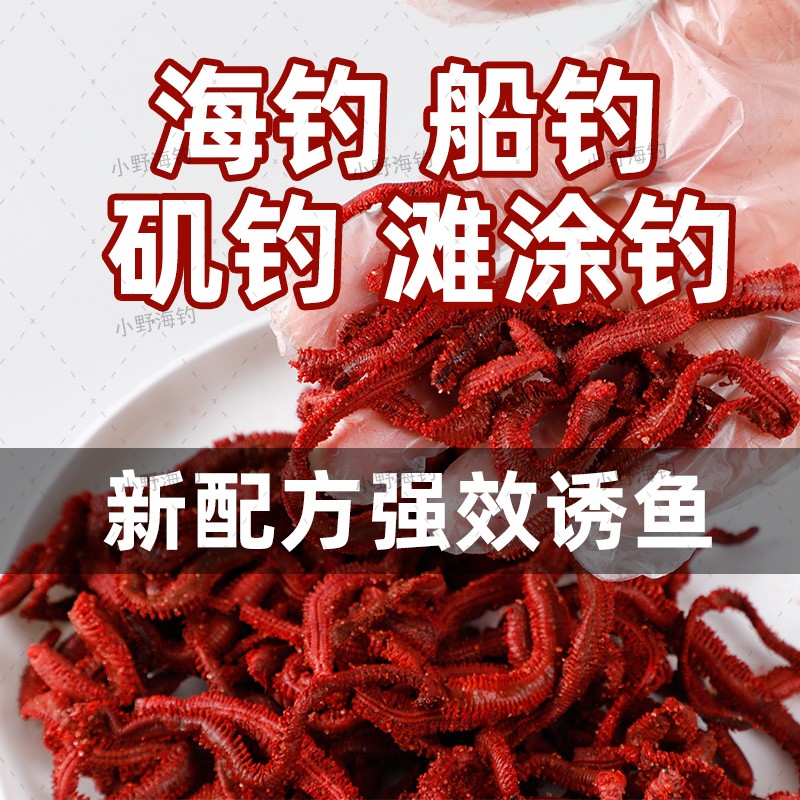腌制沙蚕海蚯蚓海钓鱼饵沙丁白米白古鱼黑雕黄鱼黑头鱼秘制钓饵鱼