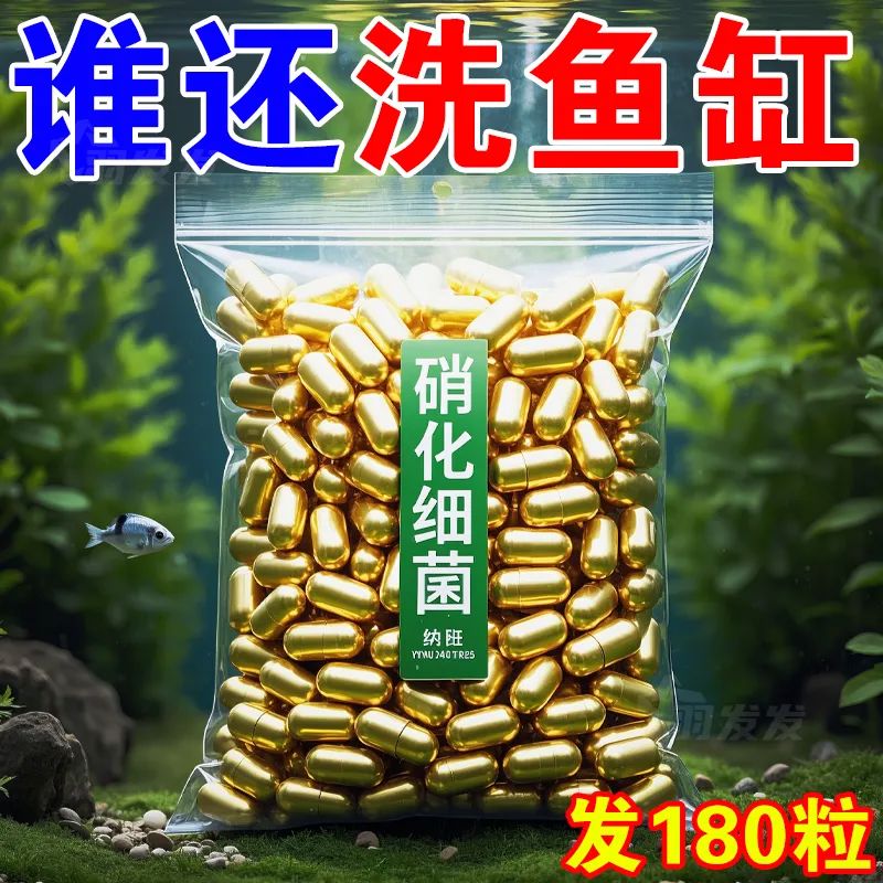 硝化细菌鱼缸用专用胶囊净水剂颗粒活菌干粉水质稳定净化水族