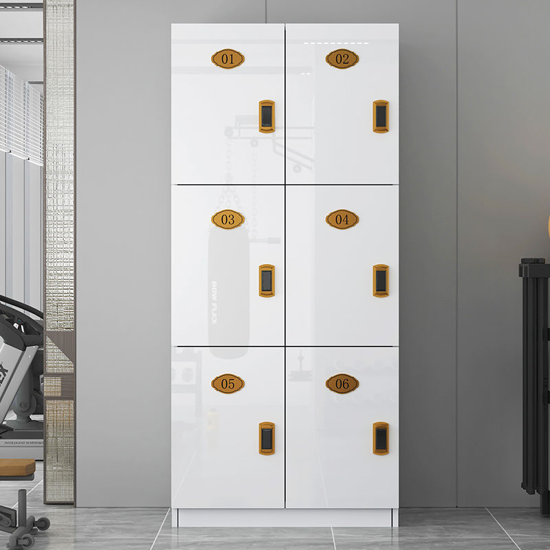 更衣柜员工储物柜健身房美容院瑜伽馆柜木质带锁多层储物柜存包柜
