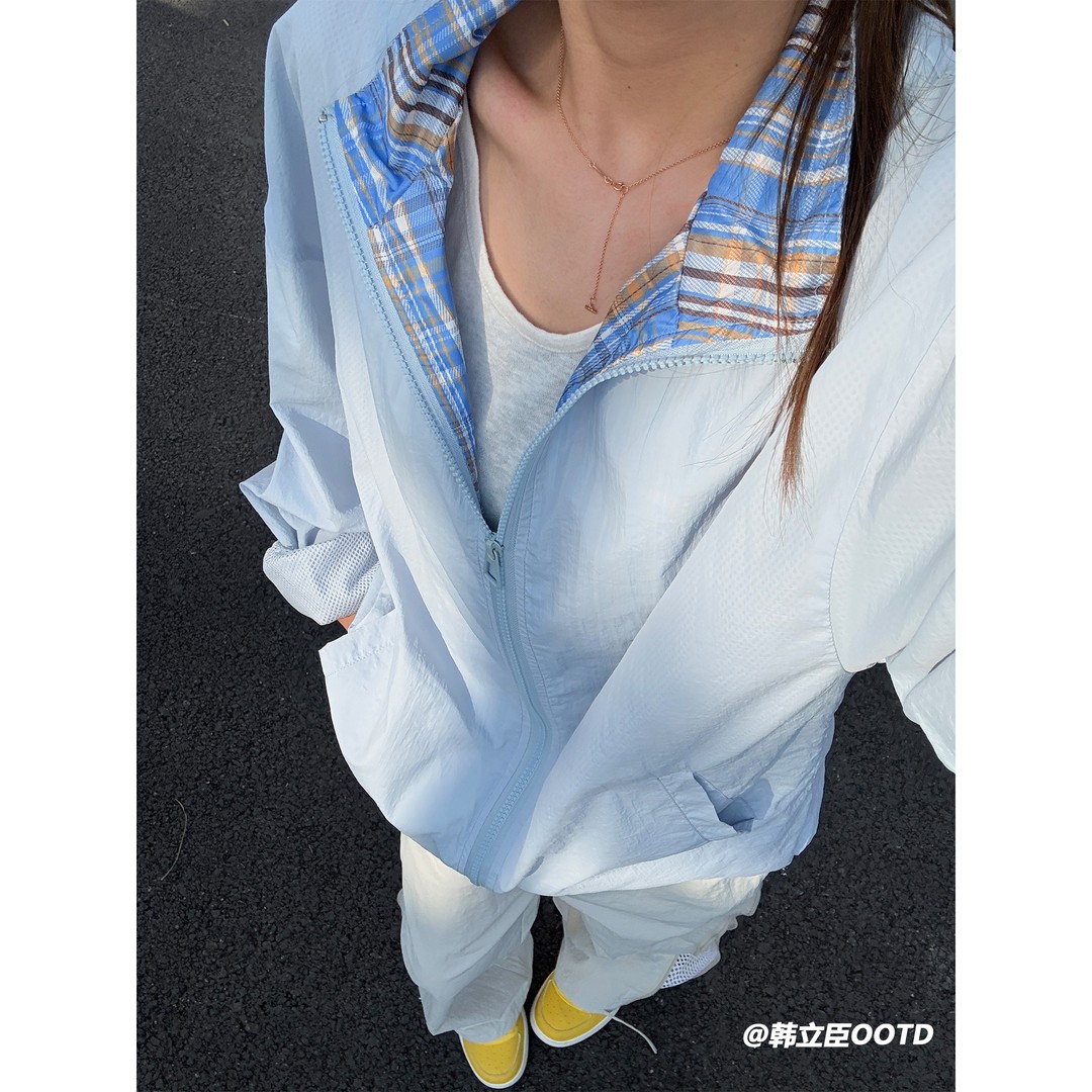 UPF50+冰丝轻薄防晒衣男女款夏季无帽立领夹克户外速干欧若风外套