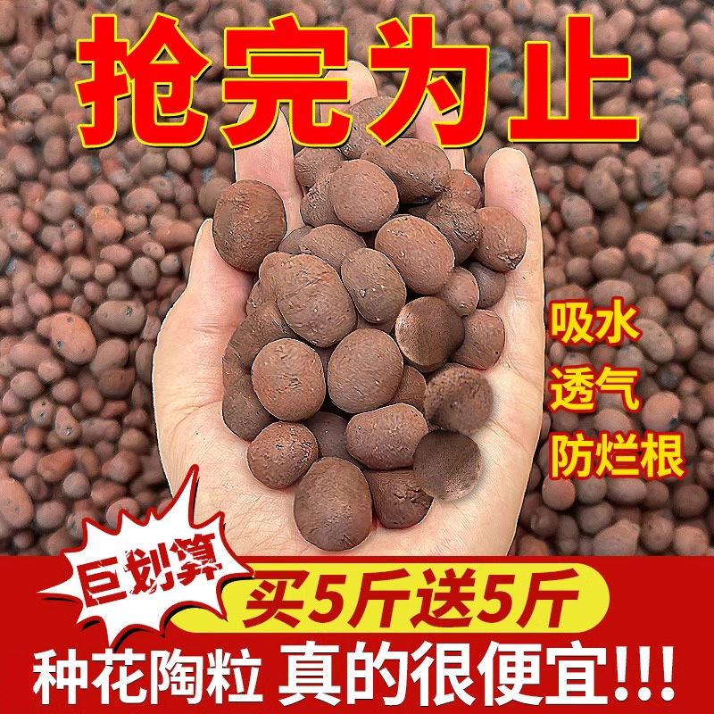 陶粒垫底养花专用多肉土盆栽铺面石花盆水培透气陶土粒回填卫生间