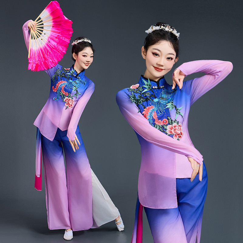 古典舞蹈服装胶州秧歌演出服女2025新款二人转扇子舞伞舞表演套装