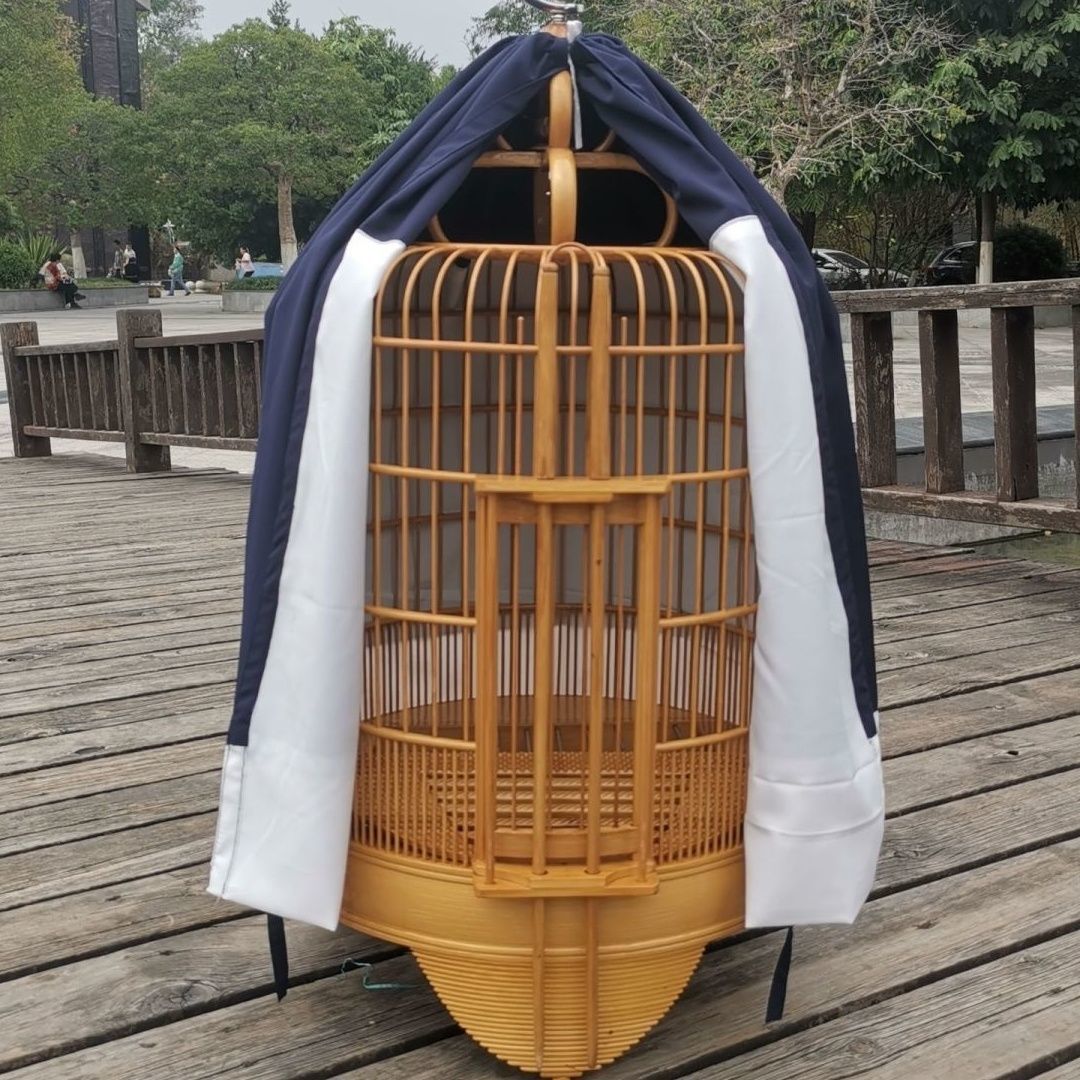 画眉鸟换毛专用笼衣广笼双层笼布藏青色黑色363328公分送夹子扎带