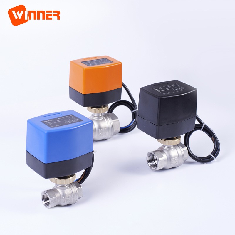 全通径电动24V/12VDC二通三通不锈钢球阀内螺纹调节二通阀门dn15