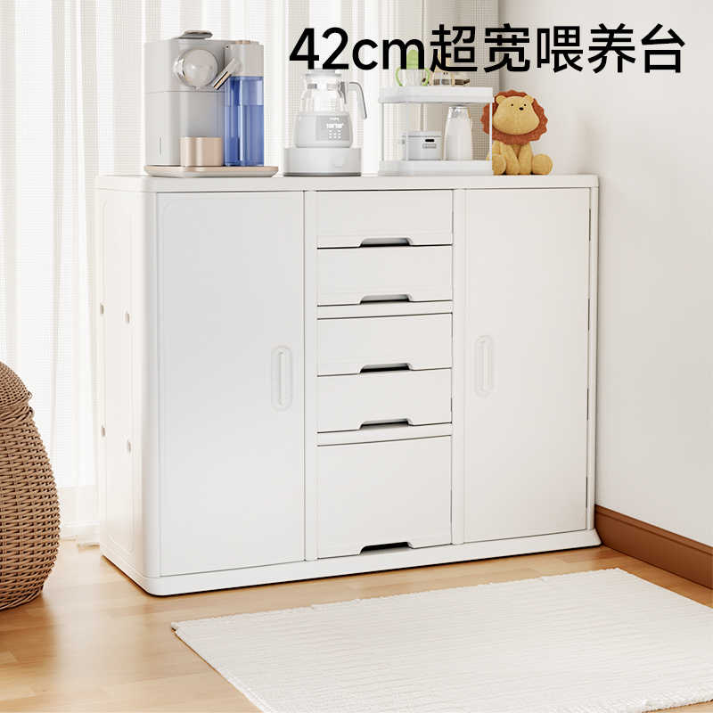 巴顿熊喂养台儿童玩具婴儿收纳柜落地简约收纳架宝宝储物整理箱