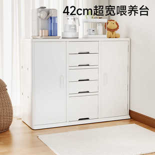 巴顿熊喂养台儿童玩具婴儿收纳柜落地简约收纳架宝宝储物整理箱