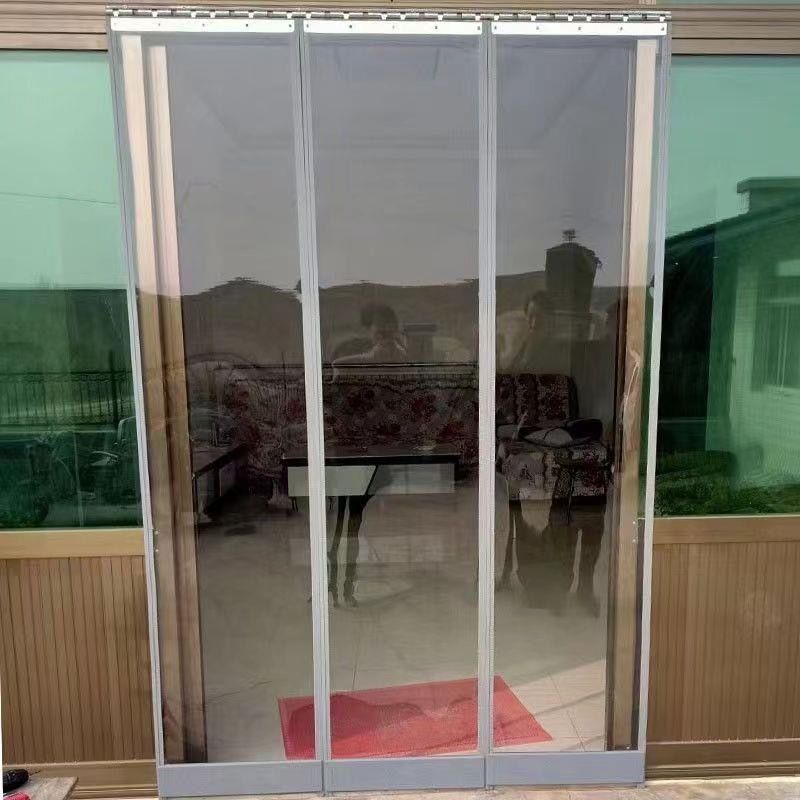 磁性自吸空调软门帘挡风超市商场四季通用磁铁隔断帘透明塑料pvc