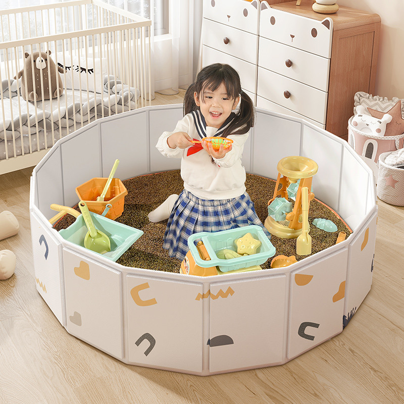 儿童沙子玩具沙池决明子套装宝宝家用挖沙子仿瓷沙可折叠玩具