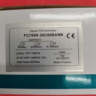 FY700台湾台仪温控器 TAIE 20C00B 20C00BANN 订货 FC700R