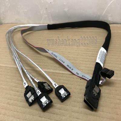隆兴安费诺正向硬盘线MiniSAS SFF8087转4SATA直通阵列卡1分4*