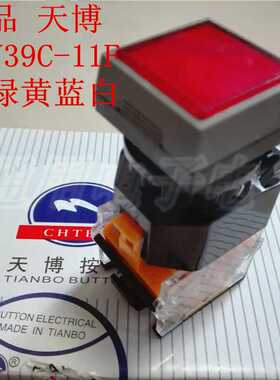 天博 LAY39C-11F 平头按钮开关 方头自复 一开一闭 开孔22mm