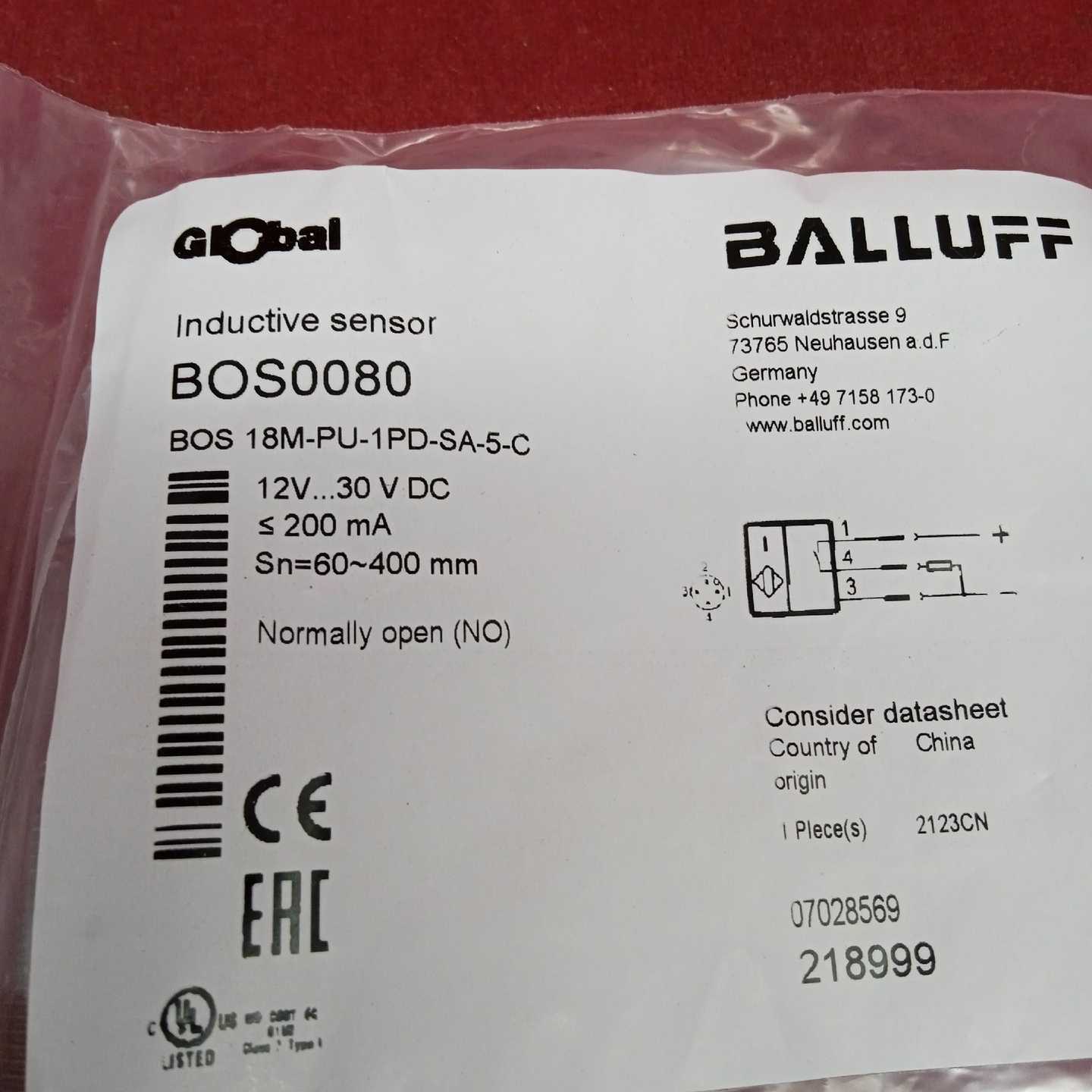 巴鲁夫传感器BOS 18M-PU-1PD-SA-~询价