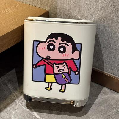 卡通垃圾桶家用小新儿童房卧室厨房卫生间厕所带盖大号纸篓高