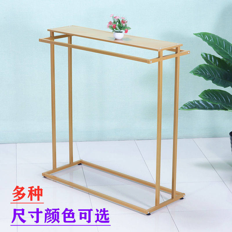 服装店展示架落地式女装店货架双杠架可升降中岛架双排挂衣架