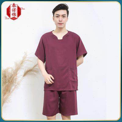 泰诺锦天丝麻汗蒸服桑拿服汉蒸服加肥大码高档足疗浴服男温泉浴服