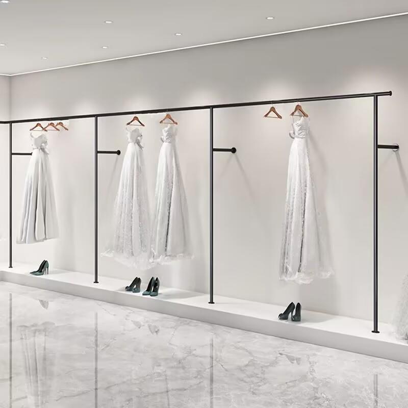 婚纱架子壁挂式上墙高档礼服秀禾照相馆专用简约货架女装西服展示