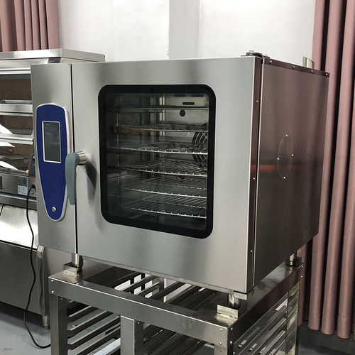 富祺六盘蒸烤箱 商用可存储300个菜单烤箱蒸烤 热风循环电蒸烤炉