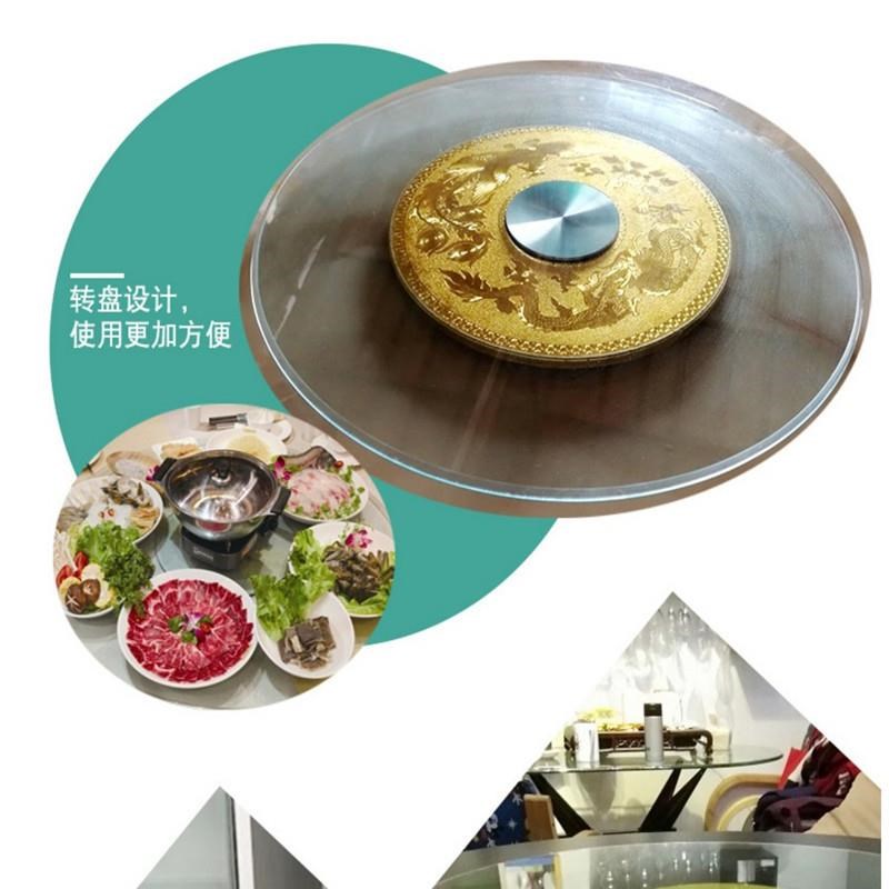 餐桌转盘 家用 旋转转台桌面80公分70厘米圆桌钢化玻璃饭桌60cm