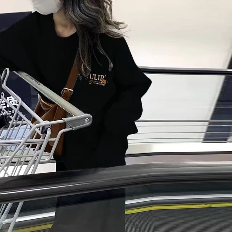 孕妇装秋装套装2024新款长袖上衣女卫衣半身裙子春秋季两件套冬装