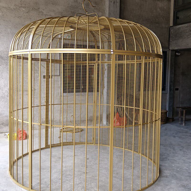 超大虎皮鹦鹉鸟笼巨型大号金属铁艺孔雀笼大型户外加网鸽子笼包邮