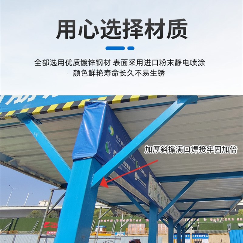 武汉定型化安全通道防护棚建筑工地钢筋加工防护棚安全通道厂家
