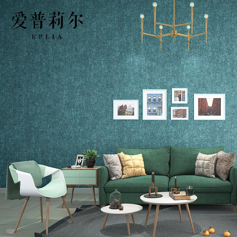 北欧素色无纺布墙纸卧室客厅2021新款背景纯色壁纸家用米黄色咖色