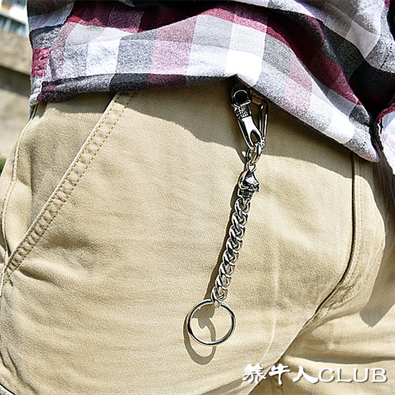 养牛人制316不锈钢钥匙扣男士金属个性钥匙链结实耐用不生锈包邮