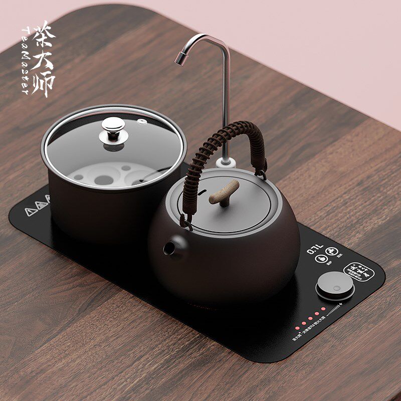 茶大师决策者R8台嵌两用嵌入式茶台一体静音电陶炉煮茶壶带上水