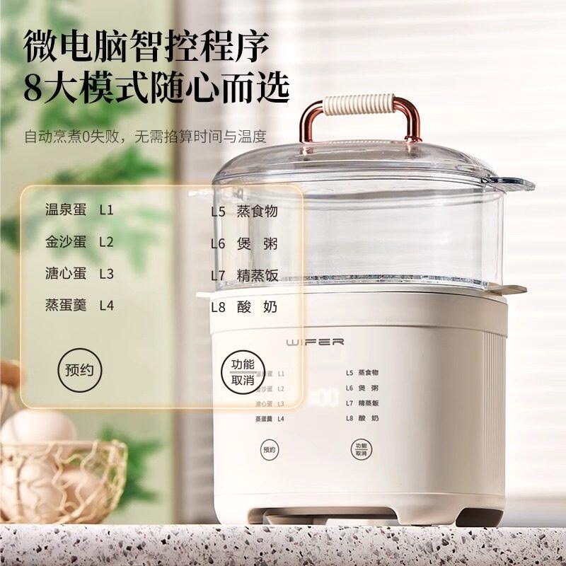 蒸蛋器煮粥蒸饭多功能家用小型全自动断电煮鸡蛋预约早餐机897