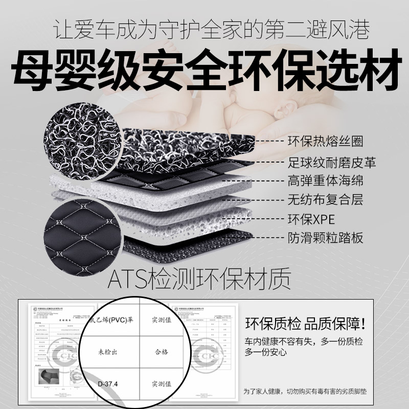 七座车脚垫汽车专用全包围车垫子地毯通用防脏易清洗脚踏垫地垫