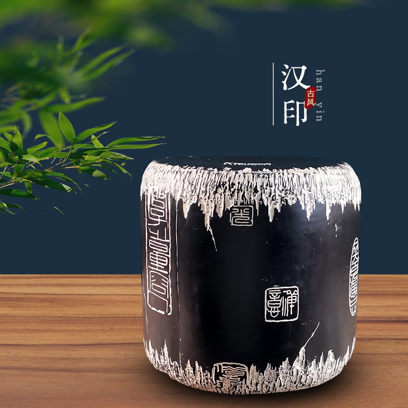 中式风大象凳子底座展示柱落地摆件乔迁礼庭院造景家居装饰艺术凳