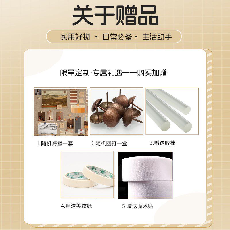 立体屋檐毛毡板照片墙复古高级感定制墙贴软木板留言板相片展示板