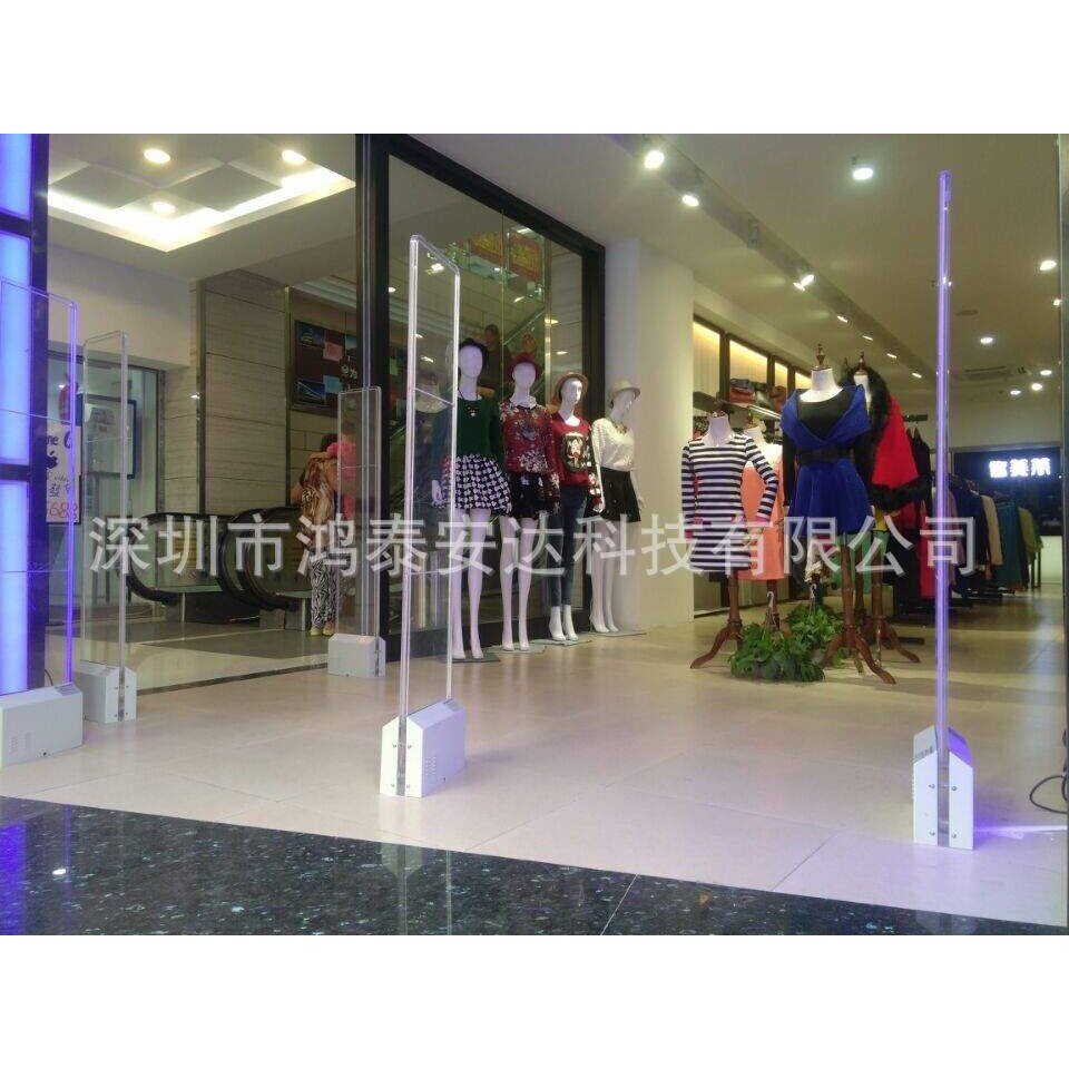 亚克力服装店服装防盗门 服装报警防盗门 HTA-E06 防盗报警门磁