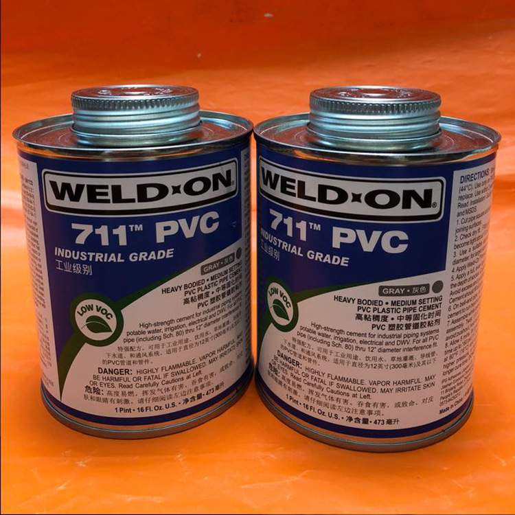 UPVC胶水 IPS 711 PVC化工管道胶粘剂 粘结剂 WELD-ON 946ML/桶