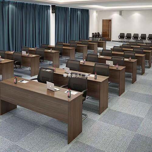 办公家具职员培训桌会议桌长桌校园学生课桌椅组合双人三人条形桌