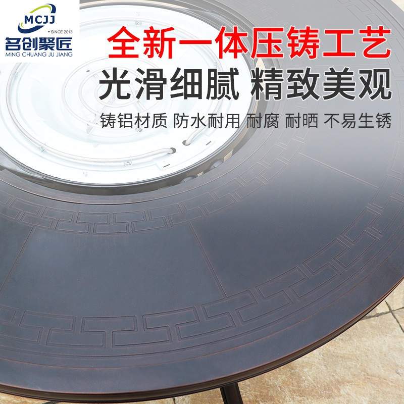 户外烧烤桌庭院阳台桌椅室外别墅花园露台电烤火锅家用烧烤炉组合