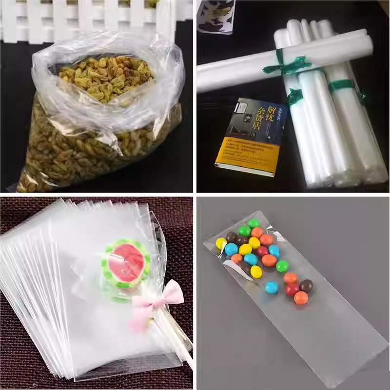 管状pe筒料T8灯管包装袋pe平口袋透明塑料薄膜袋汽车雨刮器塑料袋